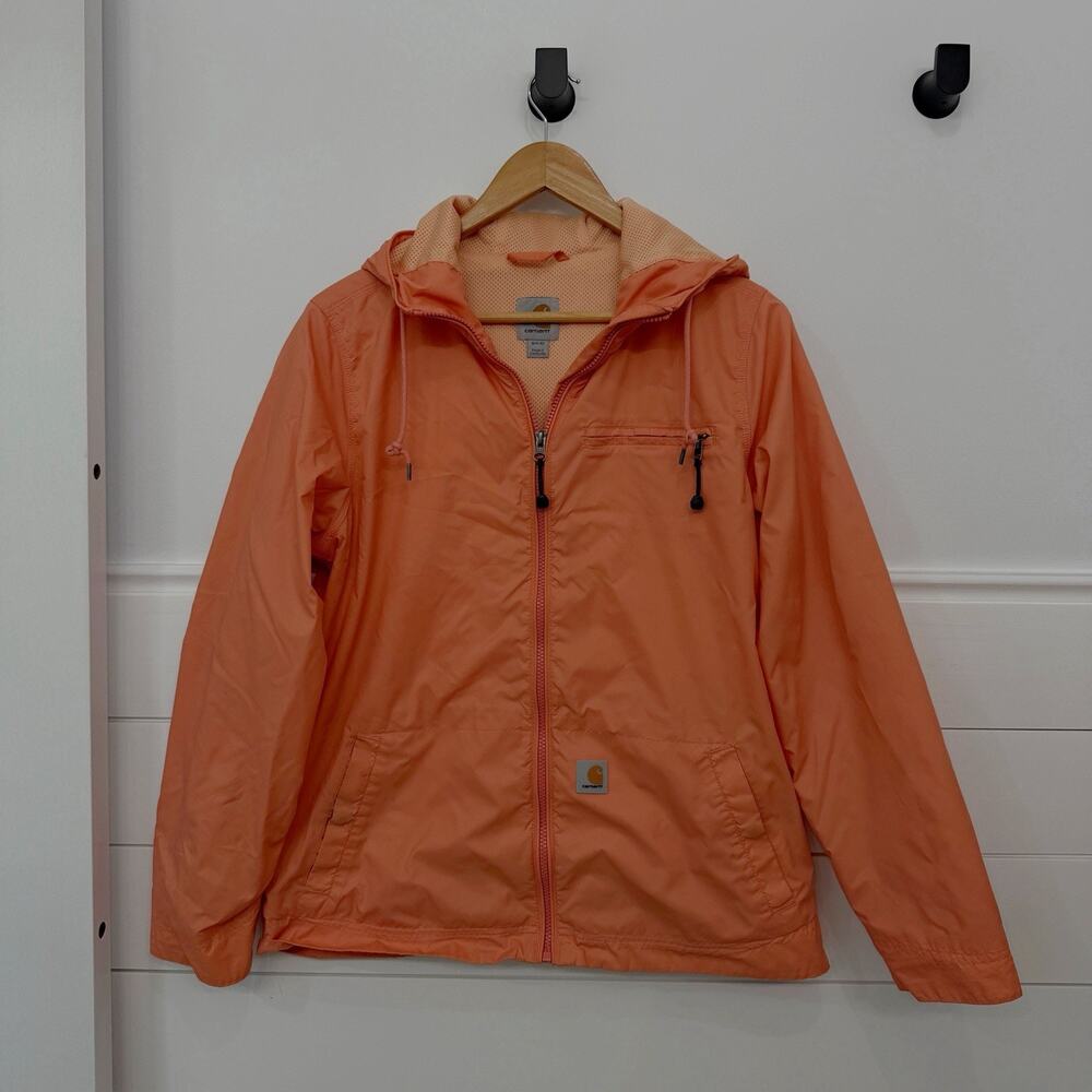 Women’s Carhartt Salmon Color Wind Breaker Jacket Size Small 4-6